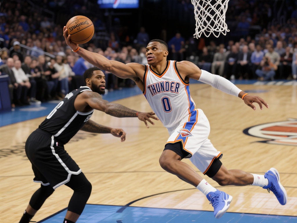 威少快攻暴扣霸气挂筐 领技犯仍激情咆哮 在最近的一场NBA比赛中,拉塞尔·威斯布