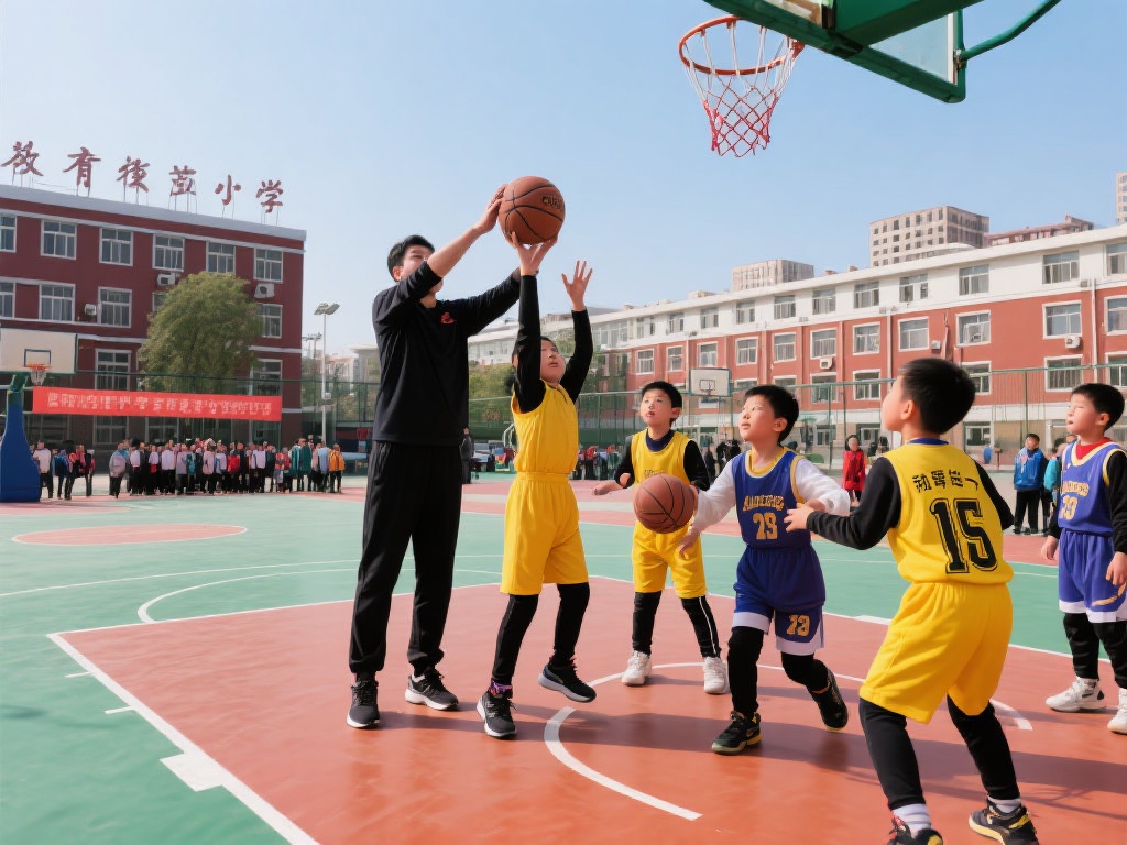 和平里第一小学:篮球点燃激情,助推体育教育新篇章 在众多体育项目中,篮球因其团队性、对抗性