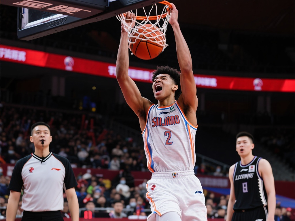 伊森突破史密斯底线暴扣,怒吼庆祝引发技术犯规 从球迷的角度看,伊森的双手暴扣和随后的怒